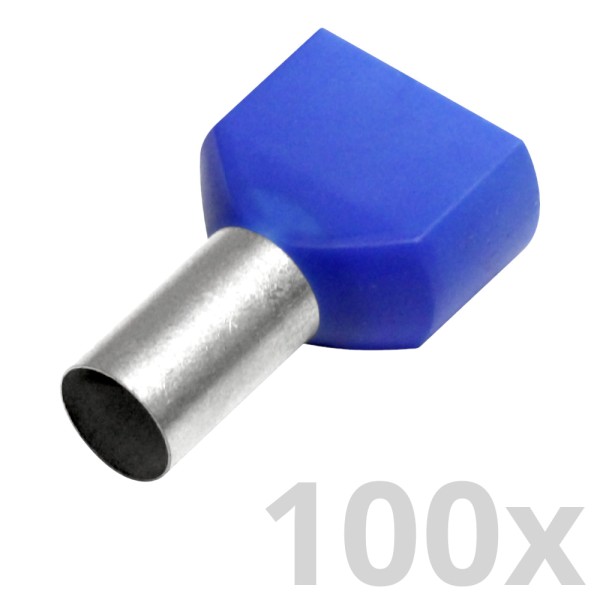 Houben - 700466 - 100x Zwillings-Aderendhülse 16mm²