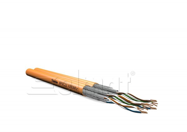 Elmat - 11384022orange-002 - 100m Datenleitung Duplex