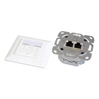 Elmat - 13301152EKR9010 - Netzwerkanschlußdose 2-fach