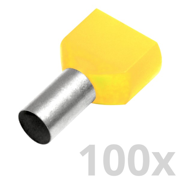 Houben - 700464 - 100x Zwillings-Aderendhülse 6,0mm²