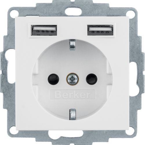 Berker - 48036089 - Steckdose SCHUKO/USB Q.1/Q.3